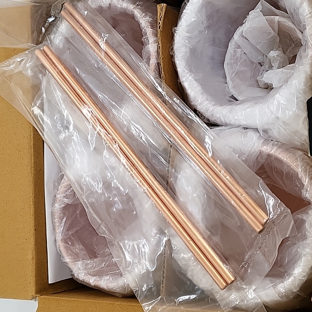Moscow Mule 100% pure Copper Mugs - Set of 4 - HANDCRAFTED - Food Safe New - Picture 9 of 12
